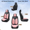 image:imageCoverado Car Seat Covers Front Seats Seat Covers for Cars Car Seat Protector 2Pack Car Seat Cushion Nappa Leather Waterproof Seat Covers Carseat Cover Universal Fit for Most Cars TrucksRedBlackPink