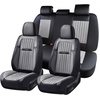 image:imageCoverado Car Seat Covers Front Seats Seat Covers for Cars Car Seat Protector 2Pack Car Seat Cushion Nappa Leather Waterproof Seat Covers Carseat Cover Universal Fit for Most Cars TrucksRedBlackGray