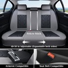 image:imageCoverado Car Seat Covers Front Seats Seat Covers for Cars Car Seat Protector 2Pack Car Seat Cushion Nappa Leather Waterproof Seat Covers Carseat Cover Universal Fit for Most Cars TrucksRedGrayBlack