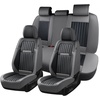 image:imageCoverado Car Seat Covers Front Seats Seat Covers for Cars Car Seat Protector 2Pack Car Seat Cushion Nappa Leather Waterproof Seat Covers Carseat Cover Universal Fit for Most Cars TrucksRedGrayBlack8868