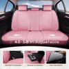 image:imageCoverado Car Seat Covers Front Seats Seat Covers for Cars Car Seat Protector 2Pack Car Seat Cushion Nappa Leather Waterproof Seat Covers Carseat Cover Universal Fit for Most Cars TrucksRedPink