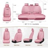 image:imageCoverado Car Seat Covers Front Seats Seat Covers for Cars Car Seat Protector 2Pack Car Seat Cushion Nappa Leather Waterproof Seat Covers Carseat Cover Universal Fit for Most Cars TrucksRedPink