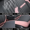 image:imageCoverado Car Seat Covers Front Seats Seat Covers for Cars Car Seat Protector 2Pack Car Seat Cushion Nappa Leather Waterproof Seat Covers Carseat Cover Universal Fit for Most Cars TrucksRedPinkGrey