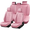 image:imageCoverado Car Seat Covers Front Seats Seat Covers for Cars Car Seat Protector 2Pack Car Seat Cushion Nappa Leather Waterproof Seat Covers Carseat Cover Universal Fit for Most Cars TrucksRedPink