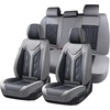 image:imageCoverado Car Seat Covers Front Seats Seat Covers for Cars Car Seat Protector 2Pack Car Seat Cushion Nappa Leather Waterproof Seat Covers Carseat Cover Universal Fit for Most Cars TrucksRedGrayBlack