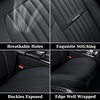 image:imageCoverado Car Seat Covers Front Seats Seat Covers for Cars Car Seat Protector 2Pack Car Seat Cushion Nappa Leather Waterproof Seat Covers Carseat Cover Universal Fit for Most Cars TrucksRedblack
