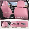 image:imageCoverado Car Seat Covers Front Seats Seat Covers for Cars Car Seat Protector 2Pack Car Seat Cushion Nappa Leather Waterproof Seat Covers Carseat Cover Universal Fit for Most Cars TrucksRedPink