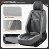 image:imageCoverado Car Seat Covers Front Seats Seat Covers for Cars Car Seat Protector 2Pack Car Seat Cushion Nappa Leather Waterproof Seat Covers Carseat Cover Universal Fit for Most Cars TrucksRedGrayBlack8868