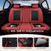 image:imageCoverado Car Seat Covers Front Seats Seat Covers for Cars Car Seat Protector 2Pack Car Seat Cushion Nappa Leather Waterproof Seat Covers Carseat Cover Universal Fit for Most Cars TrucksRedRedBlack