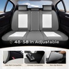 image:imageCoverado Car Seat Covers Front Seats Seat Covers for Cars Car Seat Protector 2Pack Car Seat Cushion Nappa Leather Waterproof Seat Covers Carseat Cover Universal Fit for Most Cars TrucksRedGrayWhite