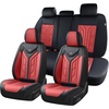 image:imageCoverado Car Seat Covers Front Seats Seat Covers for Cars Car Seat Protector 2Pack Car Seat Cushion Nappa Leather Waterproof Seat Covers Carseat Cover Universal Fit for Most Cars TrucksRedBurgundy