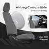 image:imageCoverado Car Seat Covers Front Seats Seat Covers for Cars Car Seat Protector 2Pack Car Seat Cushion Nappa Leather Waterproof Seat Covers Carseat Cover Universal Fit for Most Cars TrucksRedGrayBlack8868
