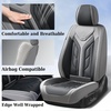 image:imageCoverado Car Seat Covers Front Seats Seat Covers for Cars Car Seat Protector 2Pack Car Seat Cushion Nappa Leather Waterproof Seat Covers Carseat Cover Universal Fit for Most Cars TrucksRedGrayBlack