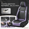 image:imageCoverado Car Seat Covers Front Seats Seat Covers for Cars Car Seat Protector 2Pack Car Seat Cushion Nappa Leather Waterproof Seat Covers Carseat Cover Universal Fit for Most Cars TrucksRedPurpleBlack