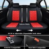 image:imageCoverado Car Seat Covers Front Seats Seat Covers for Cars Car Seat Protector 2Pack Car Seat Cushion Nappa Leather Waterproof Seat Covers Carseat Cover Universal Fit for Most Cars TrucksRedBlackRed