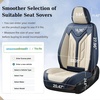 image:imageCoverado Car Seat Covers Front Seats Seat Covers for Cars Car Seat Protector 2Pack Car Seat Cushion Nappa Leather Waterproof Seat Covers Carseat Cover Universal Fit for Most Cars TrucksRedBlueBeige