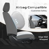 image:imageCoverado Car Seat Covers Front Seats Seat Covers for Cars Car Seat Protector 2Pack Car Seat Cushion Nappa Leather Waterproof Seat Covers Carseat Cover Universal Fit for Most Cars TrucksRedGrayWhite