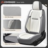 image:imageCoverado Car Seat Covers Front Seats Seat Covers for Cars Car Seat Protector 2Pack Car Seat Cushion Nappa Leather Waterproof Seat Covers Carseat Cover Universal Fit for Most Cars TrucksRedGrayWhite