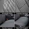 image:imageCoverado Car Seat Covers Front Seats Seat Covers for Cars Car Seat Protector 2Pack Car Seat Cushion Nappa Leather Waterproof Seat Covers Carseat Cover Universal Fit for Most Cars TrucksRedgray