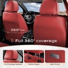 image:imageCoverado Car Seat Covers Front Seats Seat Covers for Cars Car Seat Protector 2Pack Car Seat Cushion Nappa Leather Waterproof Seat Covers Carseat Cover Universal Fit for Most Cars TrucksRedRed