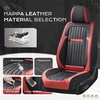 image:imageCoverado Car Seat Covers Front Seats Seat Covers for Cars Car Seat Protector 2Pack Car Seat Cushion Nappa Leather Waterproof Seat Covers Carseat Cover Universal Fit for Most Cars TrucksRedRedBlack