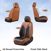 image:imageCoverado Car Seat Covers Front Seats Seat Covers for Cars Car Seat Protector 2Pack Car Seat Cushion Nappa Leather Waterproof Seat Covers Carseat Cover Universal Fit for Most Cars TrucksRedBlackBrown