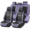 image:imageCoverado Car Seat Covers Front Seats Seat Covers for Cars Car Seat Protector 2Pack Car Seat Cushion Nappa Leather Waterproof Seat Covers Carseat Cover Universal Fit for Most Cars TrucksRedPurpleBlack