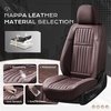 image:imageCoverado Car Seat Covers Front Seats Seat Covers for Cars Car Seat Protector 2Pack Car Seat Cushion Nappa Leather Waterproof Seat Covers Carseat Cover Universal Fit for Most Cars TrucksRedCoffee8868