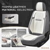 image:imageCoverado Car Seat Covers Front Seats Seat Covers for Cars Car Seat Protector 2Pack Car Seat Cushion Nappa Leather Waterproof Seat Covers Carseat Cover Universal Fit for Most Cars TrucksRedGrayWhite