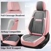image:imageCoverado Car Seat Covers Front Seats Seat Covers for Cars Car Seat Protector 2Pack Car Seat Cushion Nappa Leather Waterproof Seat Covers Carseat Cover Universal Fit for Most Cars TrucksRedPinkGrey