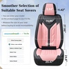 image:imageCoverado Car Seat Covers Front Seats Seat Covers for Cars Car Seat Protector 2Pack Car Seat Cushion Nappa Leather Waterproof Seat Covers Carseat Cover Universal Fit for Most Cars TrucksRedBlackPink