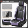 image:imageCoverado Car Seat Covers Front Seats Seat Covers for Cars Car Seat Protector 2Pack Car Seat Cushion Nappa Leather Waterproof Seat Covers Carseat Cover Universal Fit for Most Cars TrucksRedPurpleBlack