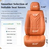 image:imageCoverado Car Seat Covers Front Seats Seat Covers for Cars Car Seat Protector 2Pack Car Seat Cushion Nappa Leather Waterproof Seat Covers Carseat Cover Universal Fit for Most Cars TrucksRedOrange