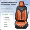 image:imageCoverado Car Seat Covers Front Seats Seat Covers for Cars Car Seat Protector 2Pack Car Seat Cushion Nappa Leather Waterproof Seat Covers Carseat Cover Universal Fit for Most Cars TrucksRedBlackOrange