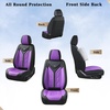 image:imageCoverado Car Seat Covers Front Seats Seat Covers for Cars Car Seat Protector 2Pack Car Seat Cushion Nappa Leather Waterproof Seat Covers Carseat Cover Universal Fit for Most Cars TrucksRedBlackPurple