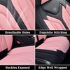 image:imageCoverado Car Seat Covers Front Seats Seat Covers for Cars Car Seat Protector 2Pack Car Seat Cushion Nappa Leather Waterproof Seat Covers Carseat Cover Universal Fit for Most Cars TrucksRedBlackPink