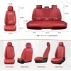 image:imageCoverado Car Seat Covers Front Seats Seat Covers for Cars Car Seat Protector 2Pack Car Seat Cushion Nappa Leather Waterproof Seat Covers Carseat Cover Universal Fit for Most Cars TrucksRedRed