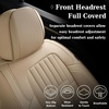 image:imageCoverado Car Seat Covers Front Seats Seat Covers for Cars Car Seat Protector 2Pack Car Seat Cushion Nappa Leather Waterproof Seat Covers Carseat Cover Universal Fit for Most Cars TrucksRedbeige