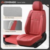 image:imageCoverado Car Seat Covers Front Seats Seat Covers for Cars Car Seat Protector 2Pack Car Seat Cushion Nappa Leather Waterproof Seat Covers Carseat Cover Universal Fit for Most Cars TrucksRedRed