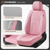 image:imageCoverado Car Seat Covers Front Seats Seat Covers for Cars Car Seat Protector 2Pack Car Seat Cushion Nappa Leather Waterproof Seat Covers Carseat Cover Universal Fit for Most Cars TrucksRedPink