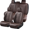 image:imageCoverado Car Seat Covers Front Seats Seat Covers for Cars Car Seat Protector 2Pack Car Seat Cushion Nappa Leather Waterproof Seat Covers Carseat Cover Universal Fit for Most Cars TrucksRedCoffee