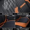 image:imageCoverado Car Seat Covers Front Seats Seat Covers for Cars Car Seat Protector 2Pack Car Seat Cushion Nappa Leather Waterproof Seat Covers Carseat Cover Universal Fit for Most Cars TrucksRedBrownBlackseed
