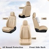 image:imageCoverado Car Seat Covers Front Seats Seat Covers for Cars Car Seat Protector 2Pack Car Seat Cushion Nappa Leather Waterproof Seat Covers Carseat Cover Universal Fit for Most Cars TrucksRedbeige