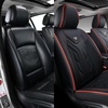 image:imageCoverado Car Seat Covers Front Seats Seat Covers for Cars Car Seat Protector 2Pack Car Seat Cushion Nappa Leather Waterproof Seat Covers Carseat Cover Universal Fit for Most Cars TrucksRedBlackRedline
