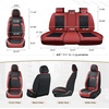 image:imageCoverado Car Seat Covers Front Seats Seat Covers for Cars Car Seat Protector 2Pack Car Seat Cushion Nappa Leather Waterproof Seat Covers Carseat Cover Universal Fit for Most Cars TrucksRedRedBlack
