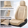 image:imageCoverado Car Seat Covers Front Seats Seat Covers for Cars Car Seat Protector 2Pack Car Seat Cushion Nappa Leather Waterproof Seat Covers Carseat Cover Universal Fit for Most Cars TrucksRedbeige