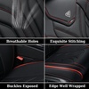 image:imageCoverado Car Seat Covers Front Seats Seat Covers for Cars Car Seat Protector 2Pack Car Seat Cushion Nappa Leather Waterproof Seat Covers Carseat Cover Universal Fit for Most Cars TrucksRedBlackRedline