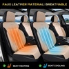 image:imageCoverado Car Seat Covers Full Set Leather Full Coverage Waterproof Seat Cover Car Seat Protector Cushion Universal Fit for Most Cars SUV Trucks PurpleampBlackBeige