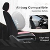 image:imageCoverado Car Seat Covers Full Set Leather Full Coverage Waterproof Seat Cover Car Seat Protector Cushion Universal Fit for Most Cars SUV Trucks PurpleampBlackPinkB