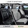 image:imageCoverado Car Seat Covers Full Set Leather Full Coverage Waterproof Seat Cover Car Seat Protector Cushion Universal Fit for Most Cars SUV Trucks PurpleampBlackGray